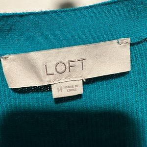 Loft turquiose sweater short sleeve size M